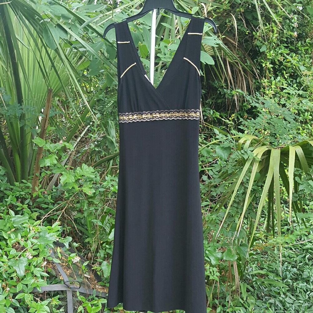 Little Black Dress with Gold / Party Dress